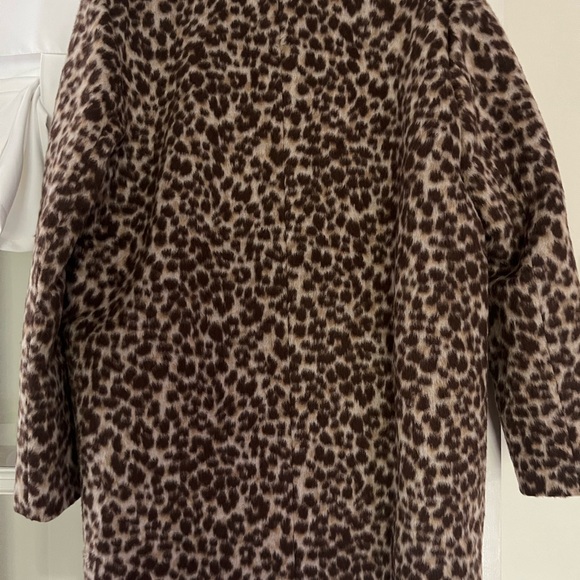 NWT Ann Taylor Animal Print Cocoon Coat - Picture 4 of 4